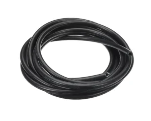 a black wire on a white background