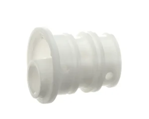 a white plastic object with holes