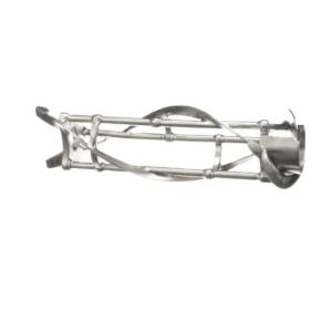 a metal object with a white background