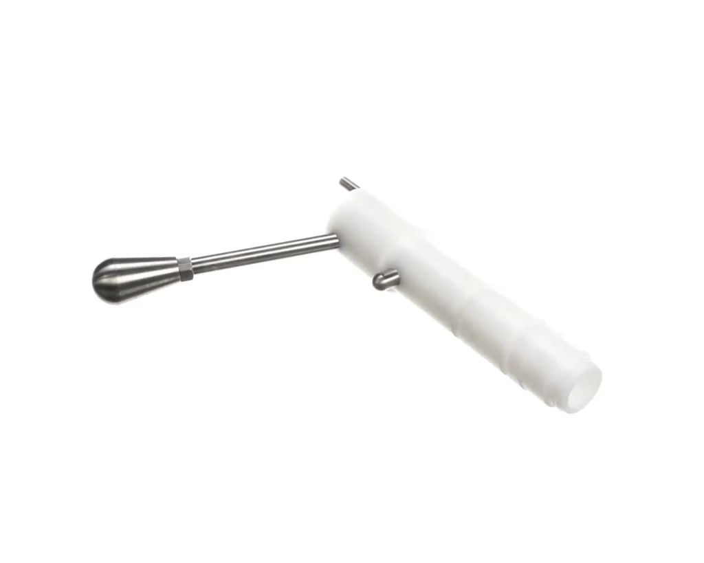a white object with a metal handle