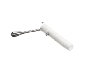 a white object with a metal handle