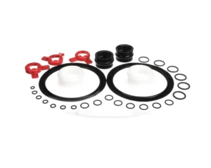 a group of black and white round objects