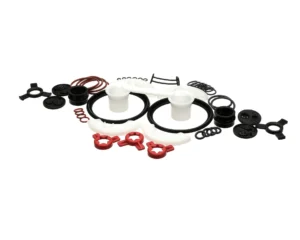 a group of black and white objects