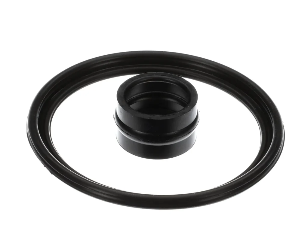 a black round object with a hole in the middle