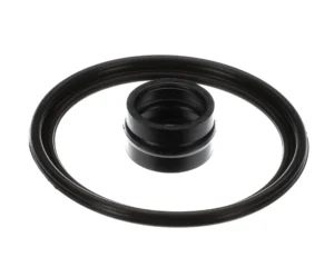 a black round object with a hole in the middle