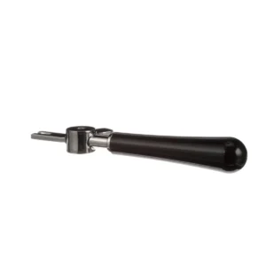 a black handle with a black handle