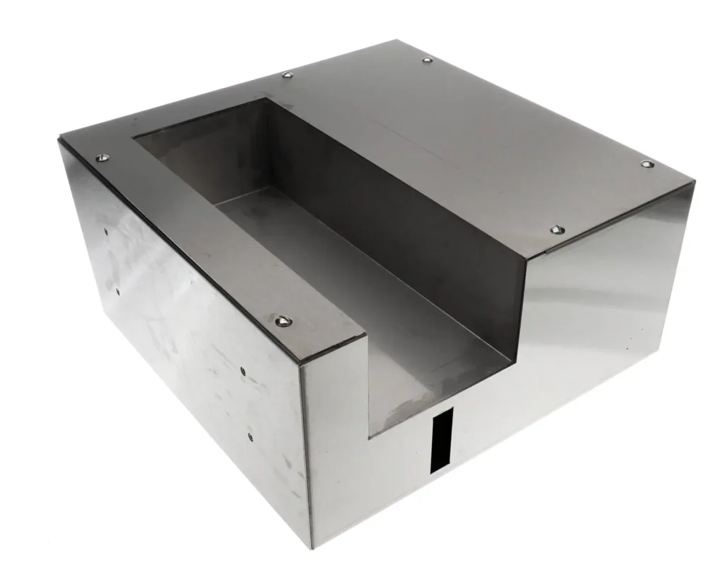 a metal box with holes