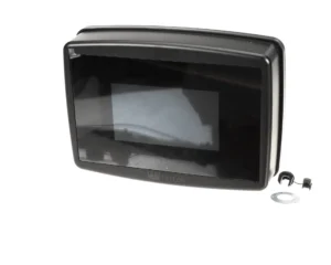 a black rectangular object with a glass window