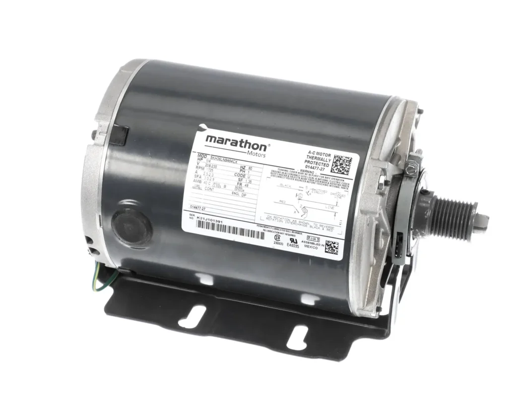 a black and silver electric motor