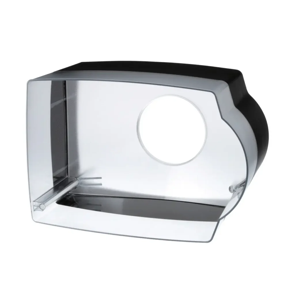 a clear plastic object with a hole