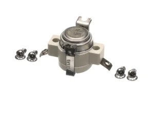 a round white device with metal parts