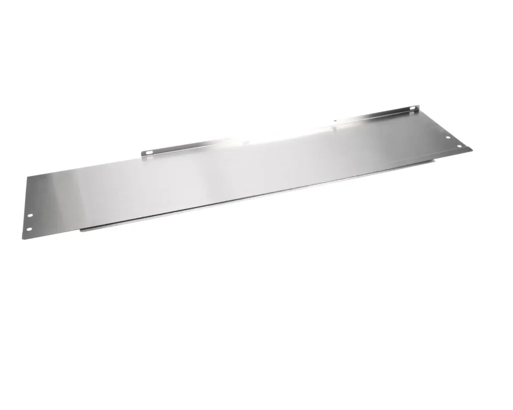 a metal plate on a white background