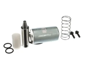 a metal cylinder with a spring and screws