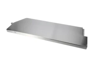 a silver rectangular object with a white background