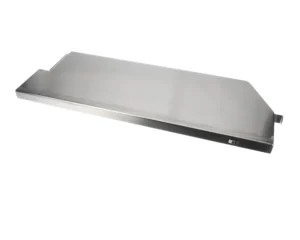 a silver metal object with a white background