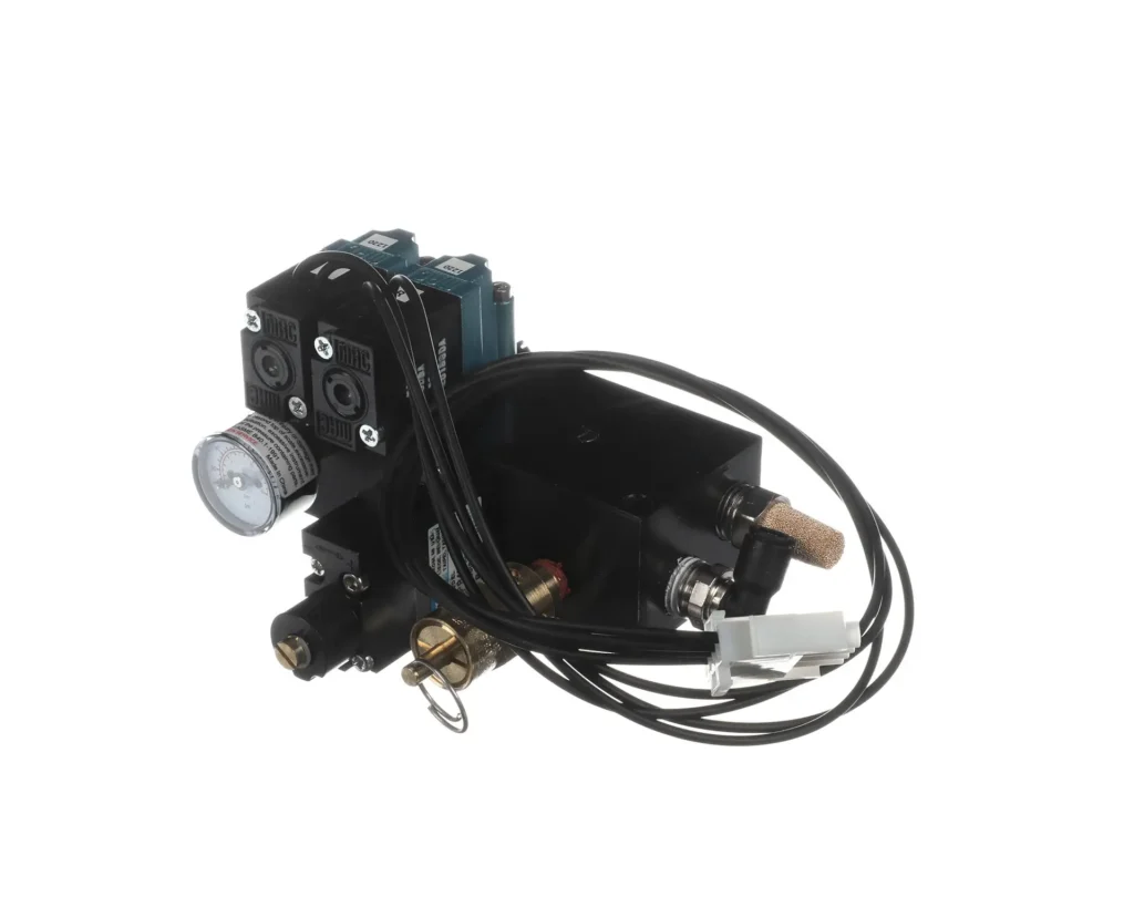 a black machine with wires