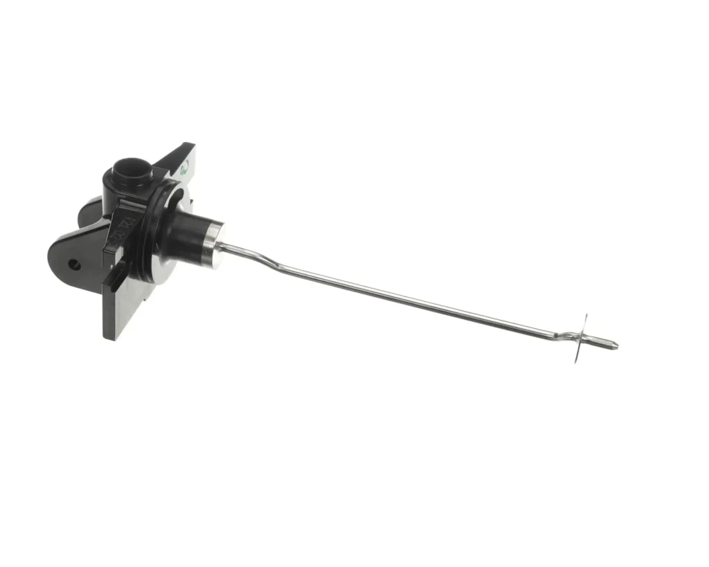 a black and silver metal object with a long metal rod