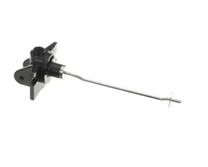 a black and silver metal object with a long metal rod