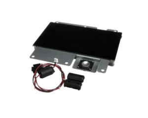 a black rectangular object with wires and a black object