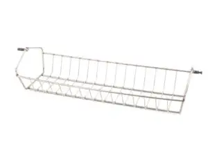 a metal basket with a handle