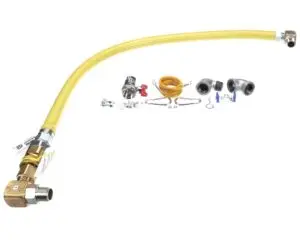 a yellow hose with various parts