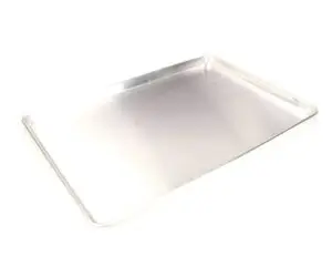 a silver tray on a white background