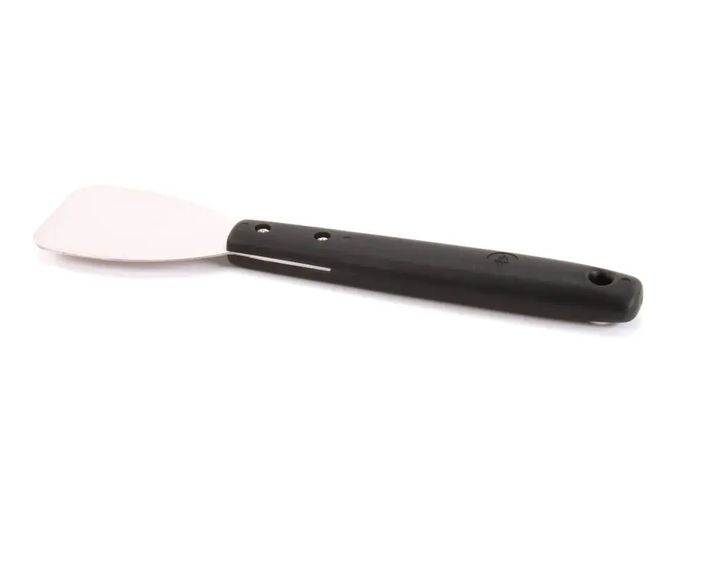 a black and silver spatula