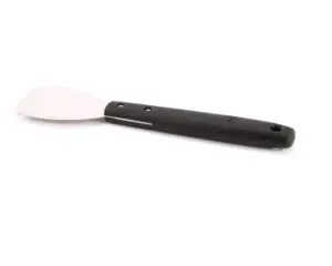 a black and silver spatula