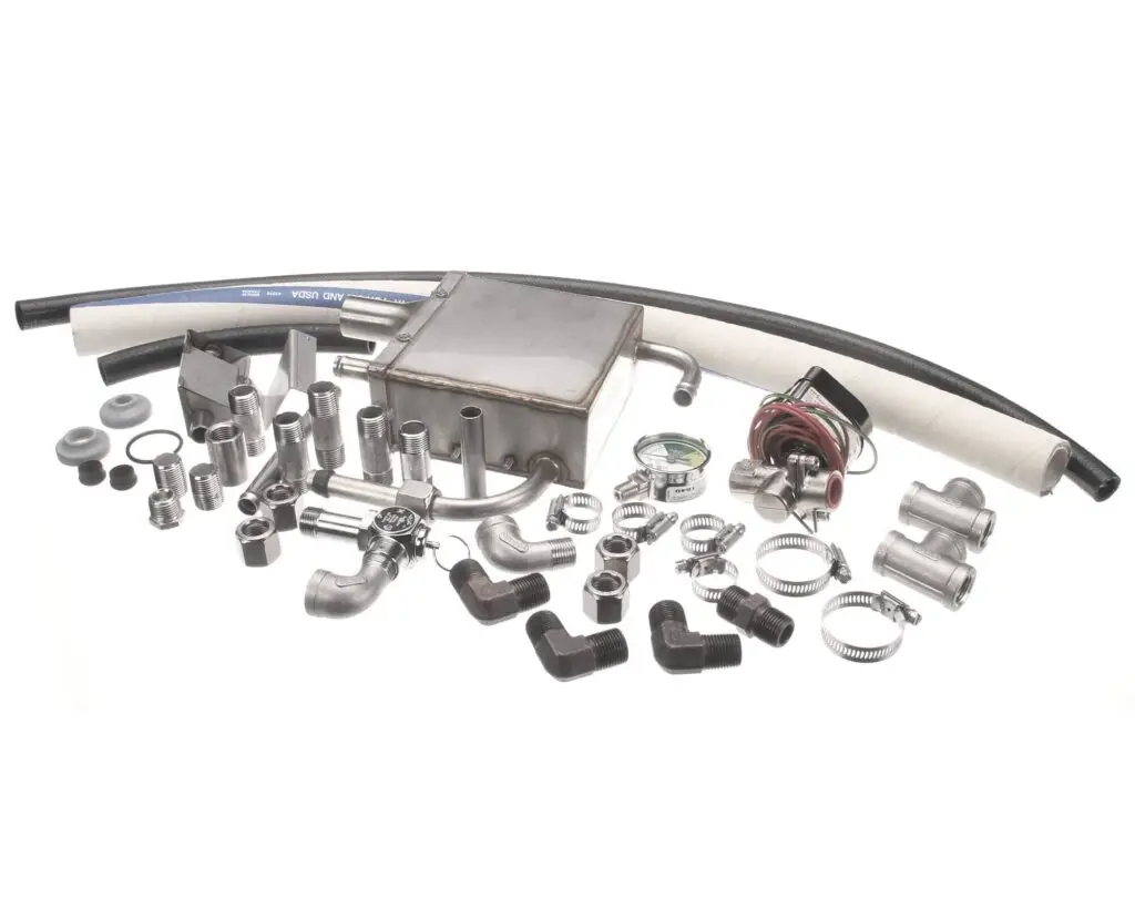 a group of metal pipes and tubes