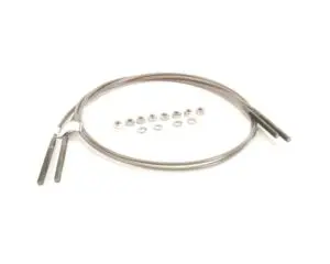 a metal cable with several screws