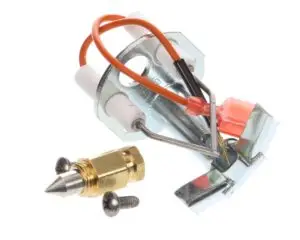 a metal device with wires and screws