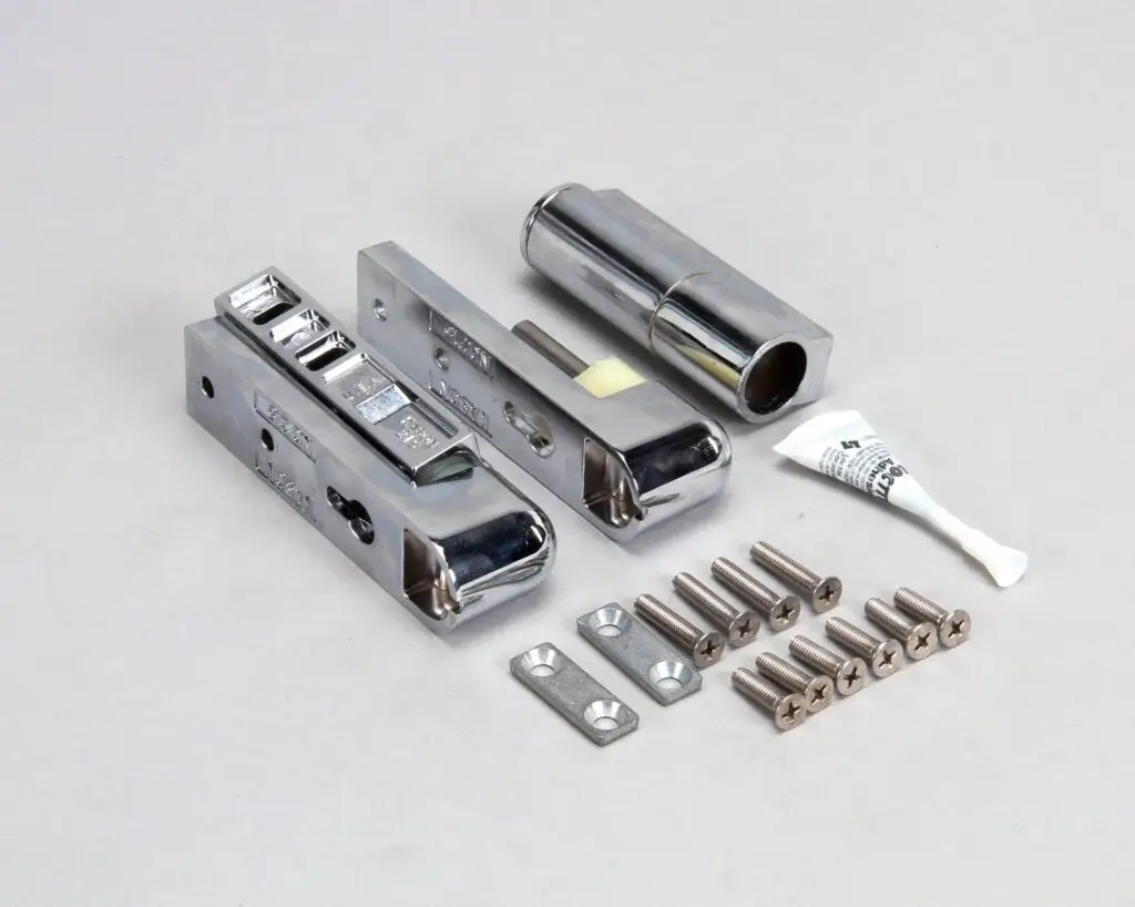 a group of metal parts