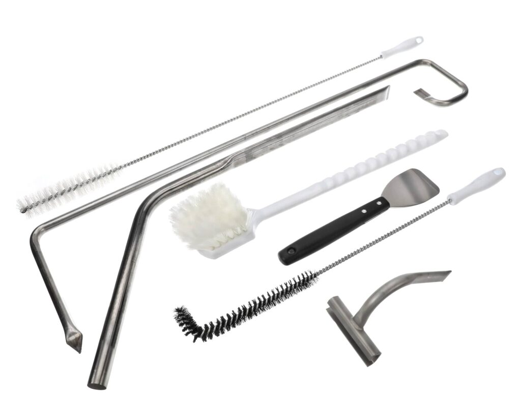 a group of cleaning tools
