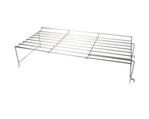 a metal rack with wheels