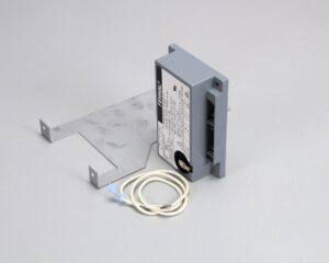 a grey electronic device with a wire