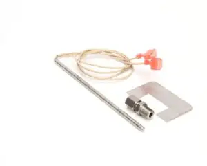 a metal piece with a string and a piece of metal