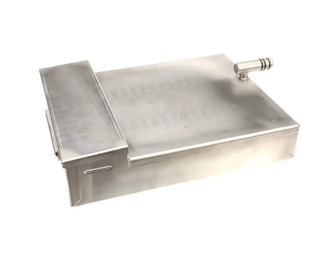 a metal box with a handle