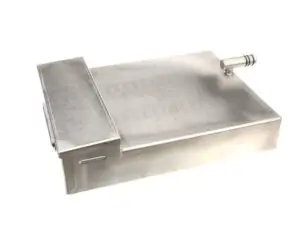a metal box with a handle