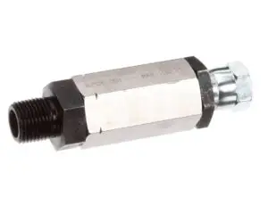 a close up of a metal and black pipe