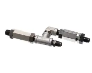a close-up of a couple of metal pipes