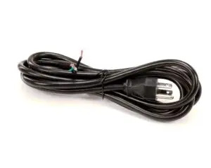 a black cable with a black cord
