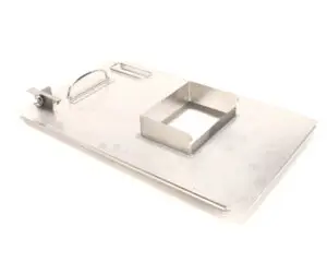 a metal tray with a handle