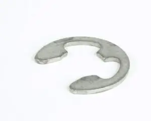 a silver circle with a curved design