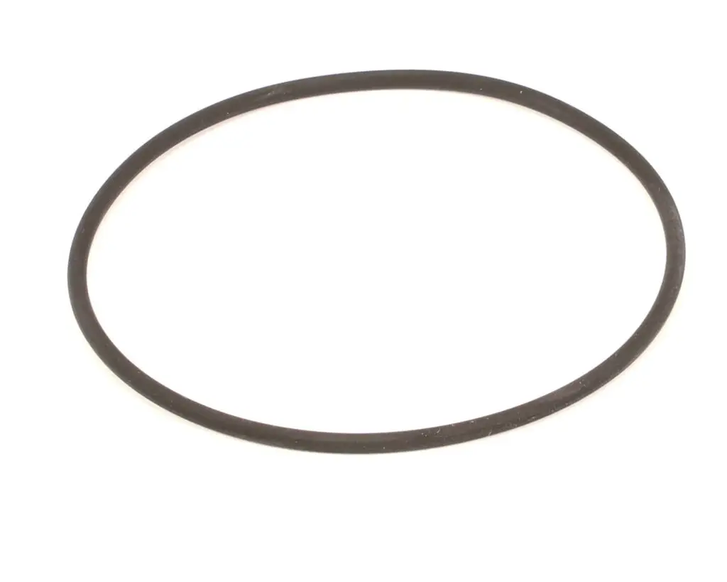 a black rubber ring on a white background