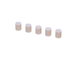 a row of white cylinder shaped objects