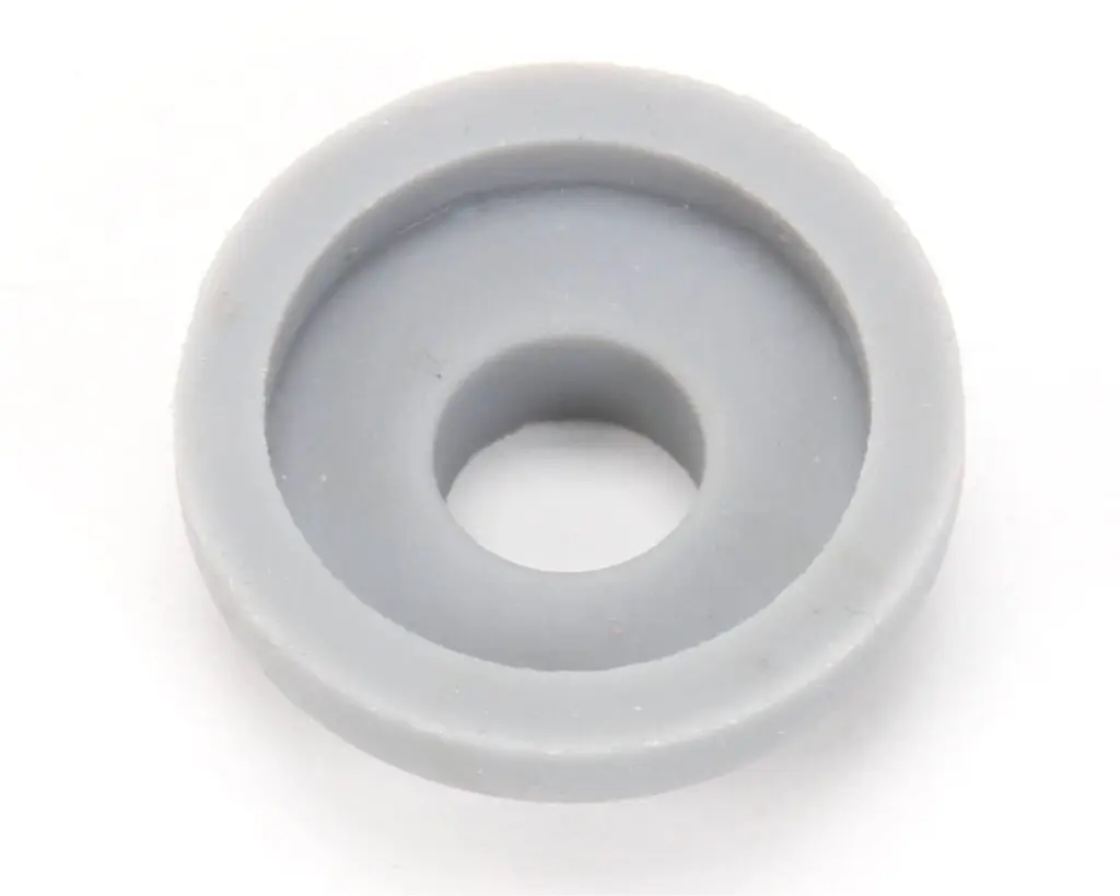 a grey round object with a hole
