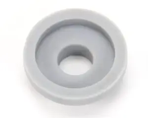 a grey round object with a hole