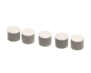 a row of white cylinders