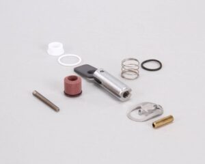 a metal cylinder with a metal tube and metal spring