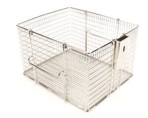 a cage with a lock